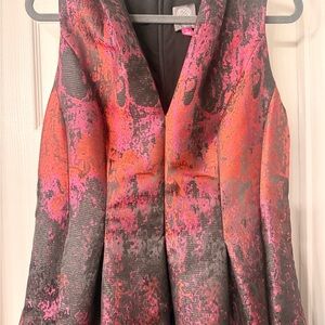 Vince Camuto Pink and Orange Patterned Mini Dress